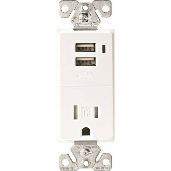 Cooper Industries Receptacle Usb Charge White TR7740W-K-L